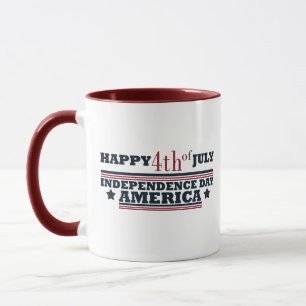 Caneca Feliz dia 4 de julho da independência da América