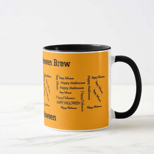 Caneca Feliz Dia das Bruxas - Laranja Negro (Direita)