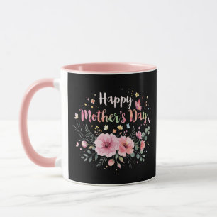 Caneca Feliz Dia das Mães 2026 Floral Fofo para Mulheres 