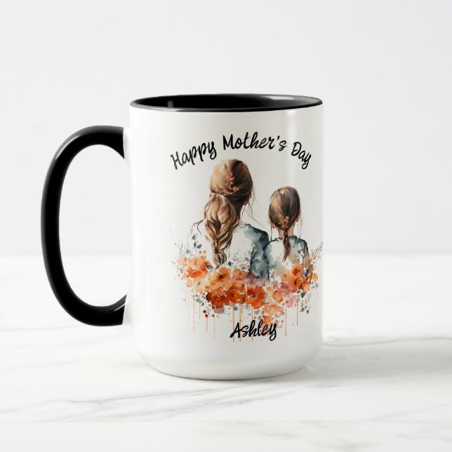 Caneca Feliz Dia de as mães com Filha (Esquerda)