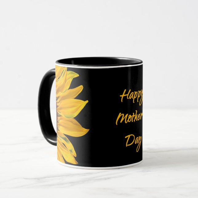 Caneca Feliz Dia de as mães, Daisy. (Frente Esquerda)