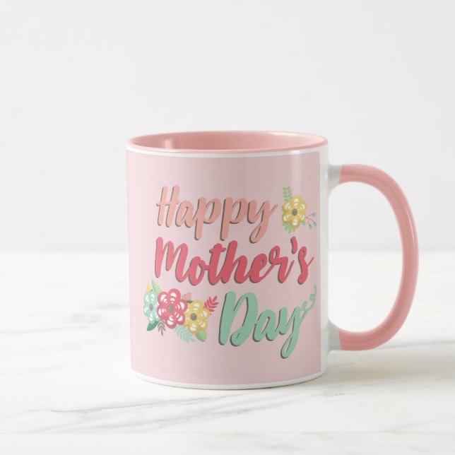 Caneca Feliz Dia de as mães Floral (Direita)