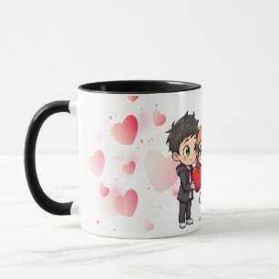 Caneca "Feliz dia de os namorados Mug - Amor, Corações e 