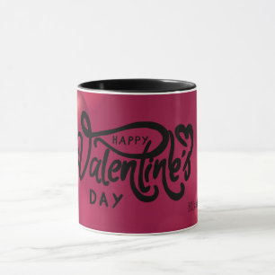 Caneca Feliz dia de os namorados Red Hearts