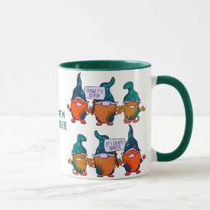 Caneca Feliz Dia de São Patrício Gnomos Arco-íris Trevo