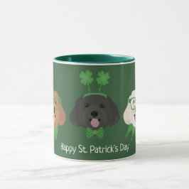Caneca Feliz Dia de São Patrício Maltipoo Dogs