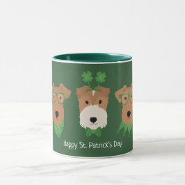 Caneca Feliz Dia de São Patrício Welsh Wire Fox Terrier D