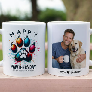 Caneca Feliz Dia do Pai de Pata Aguarela Cachorro Pai