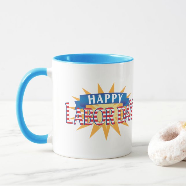 Caneca Feliz Dia do Trabalho (Com Donut)