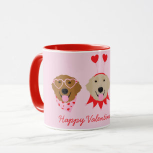 Caneca Feliz Dia dos Namorados Cachorros de Retriever Our