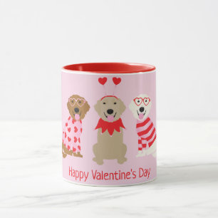 Caneca Feliz Dia dos Namorados Cachorros de Retriever Our