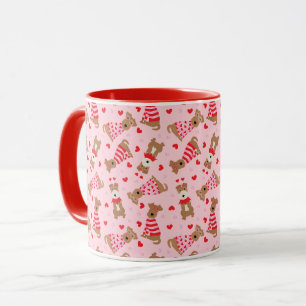 Caneca Feliz Dia dos Namorados Welsh Wire Fox Terrier Dog