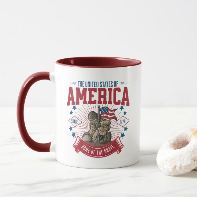 CANECA FELIZ DIA MEMORIAL (Com Donut)
