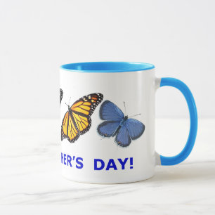 Caneca feliz do presente da borboleta do dia das