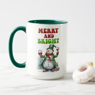 Caneca Feliz e Bright Snowman