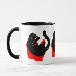 Caneca Feliz e Simplificador Gato Super Herói Cabo