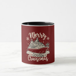Caneca Feliz Engraçado Cousin Cruisemas Xmas Boat Trip