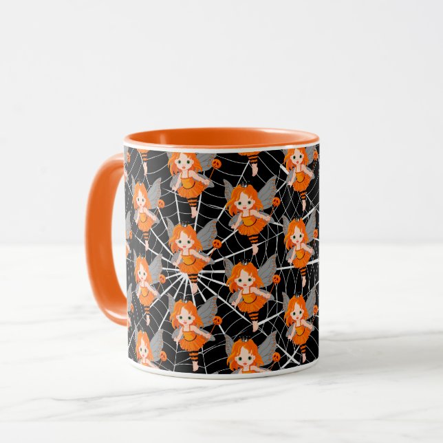 Caneca Feliz Fada de Halloween (Frente Esquerda)