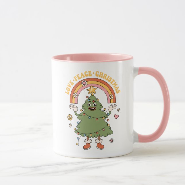 Caneca Feliz Feliz Feliz Natal - Seja Feliz e Brilhante (Direita)