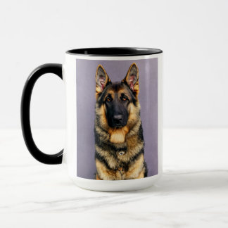 Caneca Feliz German shepherd marrom Café