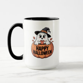Caneca Feliz Halloween Caffeine Ghost