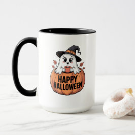 Caneca Feliz Halloween Caffeine Ghost