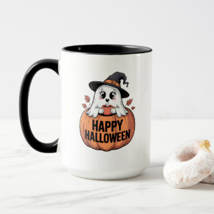 Caneca Feliz Halloween Caffeine Ghost