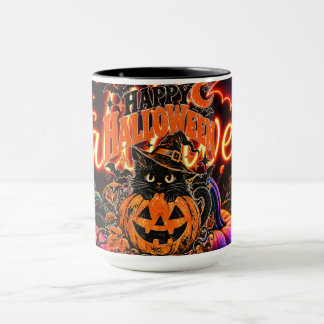 Caneca Feliz Halloween e BOO