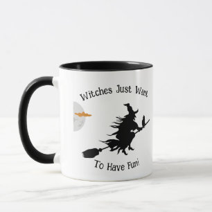 Caneca Feliz Halloween Engraçado Ditos Bruxas Vassouras G