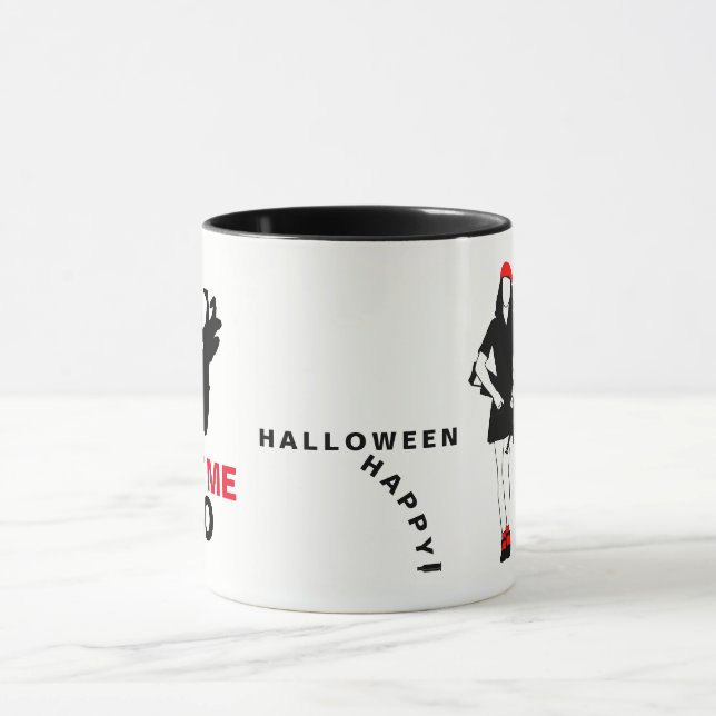 Caneca Feliz Halloween Engraçado Horror personalizável (Centro)