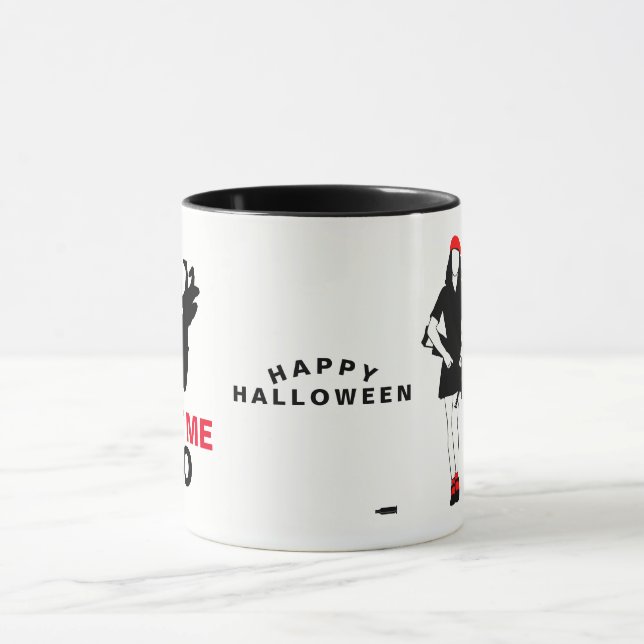 Caneca Feliz Halloween Engraçado Horror personalizável (Centro)
