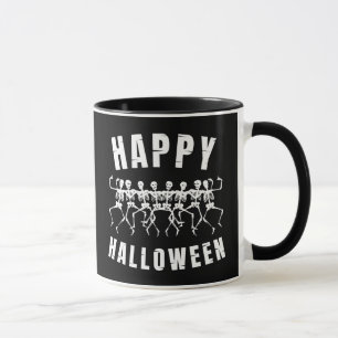 CANECA FELIZ HALLOWEEN ESQUELETOS DANÇANTES