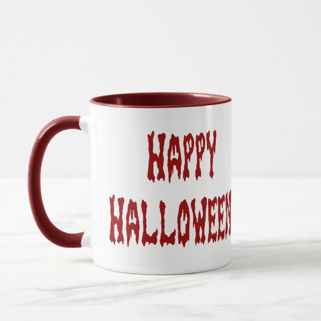 Caneca Feliz Halloween Gore Text (Esquerda)