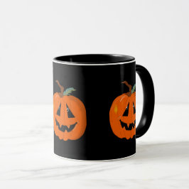 Caneca Feliz Halloween Jack O Lanterna Arte Ilustrativa