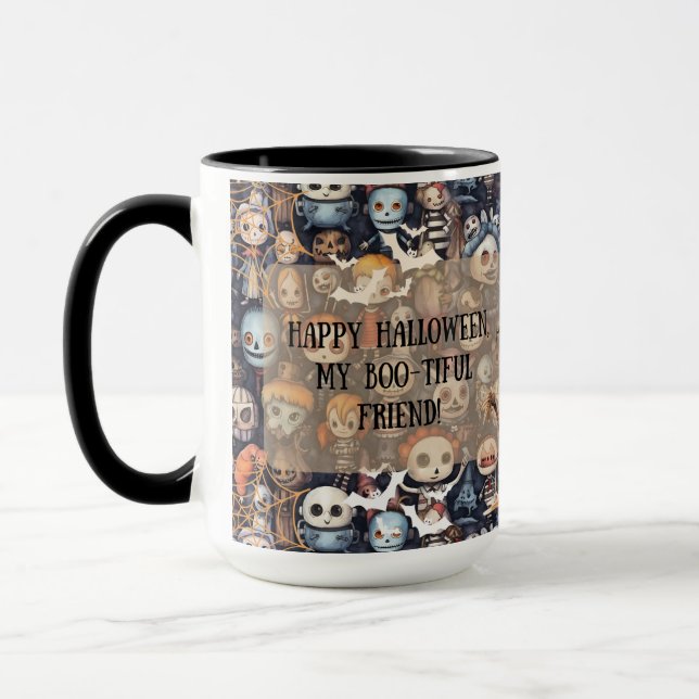 Caneca Feliz Halloween Meu Bonito Amigo Mug (Esquerda)