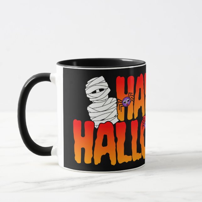 Caneca Feliz Halloween Mummy Graphic (Esquerda)