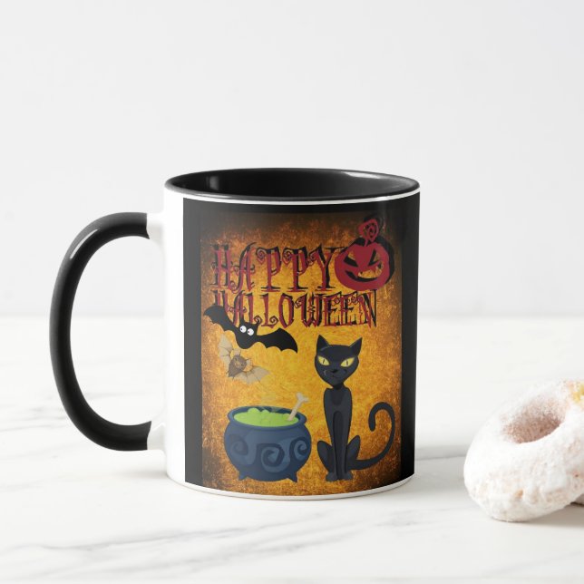 Caneca Feliz Halloween Spooky Mug (Com Donut)