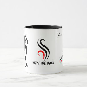Caneca Feliz Halloween Zombie lutando engraçado personali