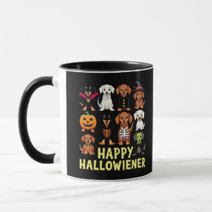 Caneca Feliz Hallowiener Spooky Halloween Dog Weiner