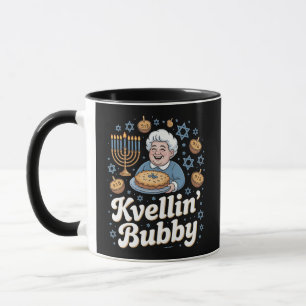Caneca Feliz Hanukkah Engraçado Feriado Judeu Kvellin Bub