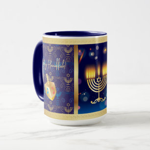 Caneca Feliz Hanukkah Feriado Judaico Personalizado