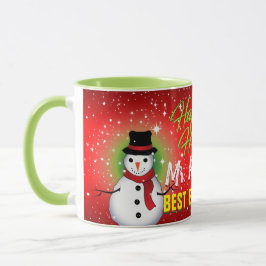 Caneca Feliz Holidays Melhor Chefe Nunca com Nome