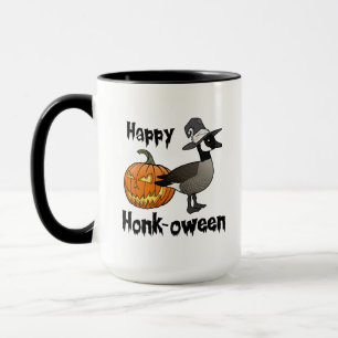 Caneca Feliz Honk entre o Funny Canada Goose Halloween