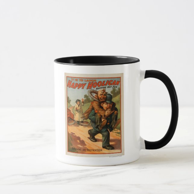 Caneca Feliz Hooligan "É para rir" Poster de Teatro (Direita)