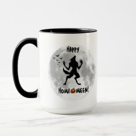 Caneca Feliz Howl-o-entre Engraçado Werewolf Coffee Mug