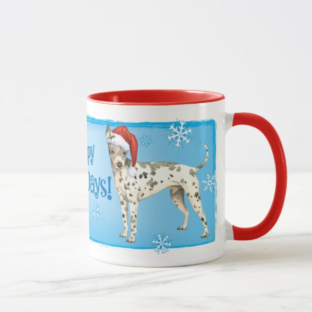 Caneca Feliz Howlidays American Hairless Terrier (Direita)