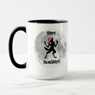 Caneca Feliz Howlidays Engraçado Werewolf Coffee Mug