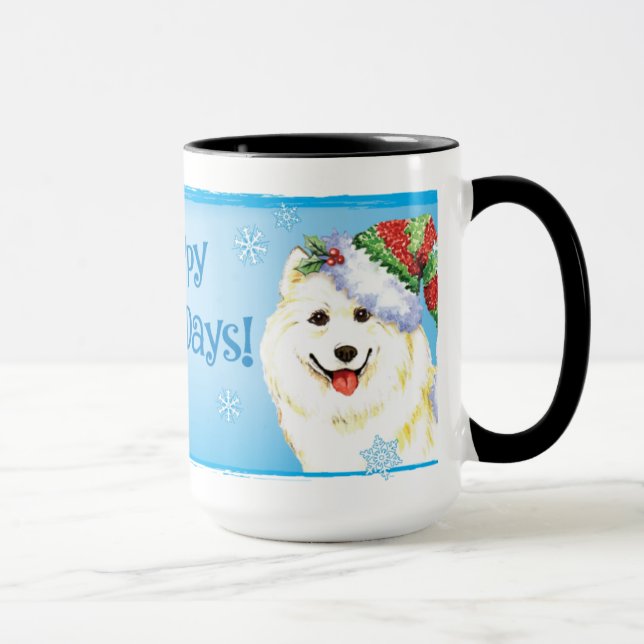 Caneca Feliz Howlidays Samoyed (Direita)