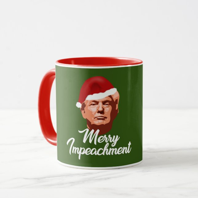 CANECA FELIZ IMPEDIMENTO, TRUMP SANTA HAT GIFT (Frente Esquerda)