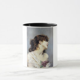 Caneca Feliz jovem mulher (por Giovanni Boldini)